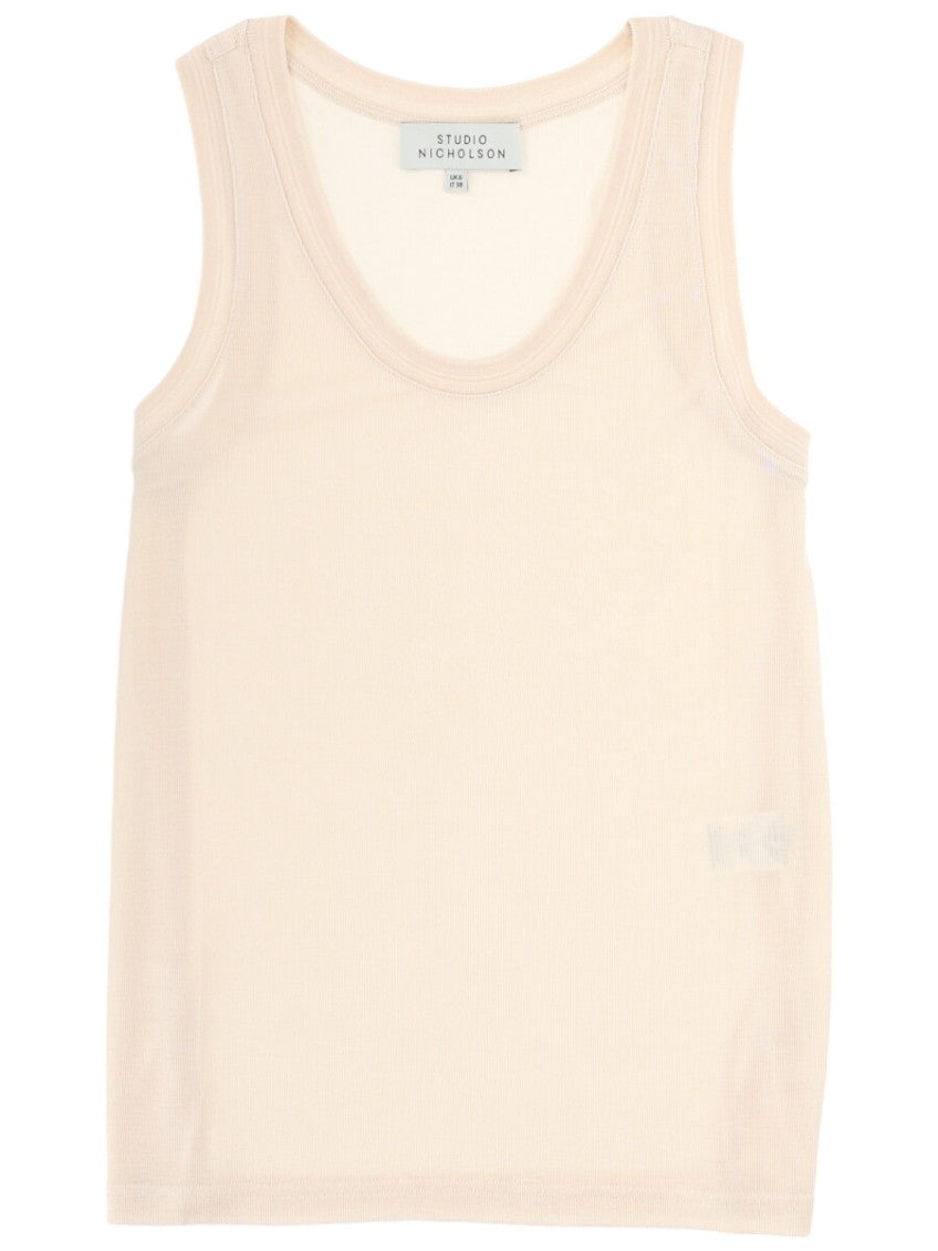 Beige Scoop Neck Top 1