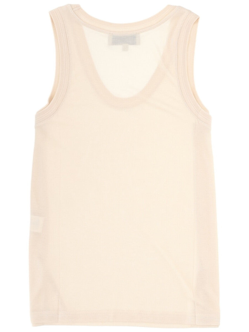 Beige Scoop Neck Top 2