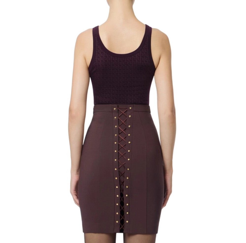 Maroon Logo Scoop Neck Top 3