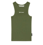 Green Logo Round Neck Tank Top 1