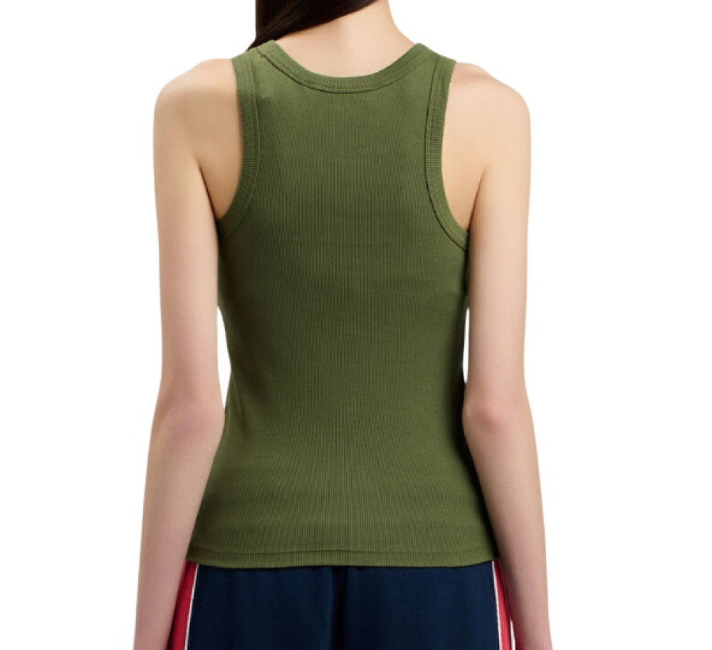 Green Logo Round Neck Tank Top 3