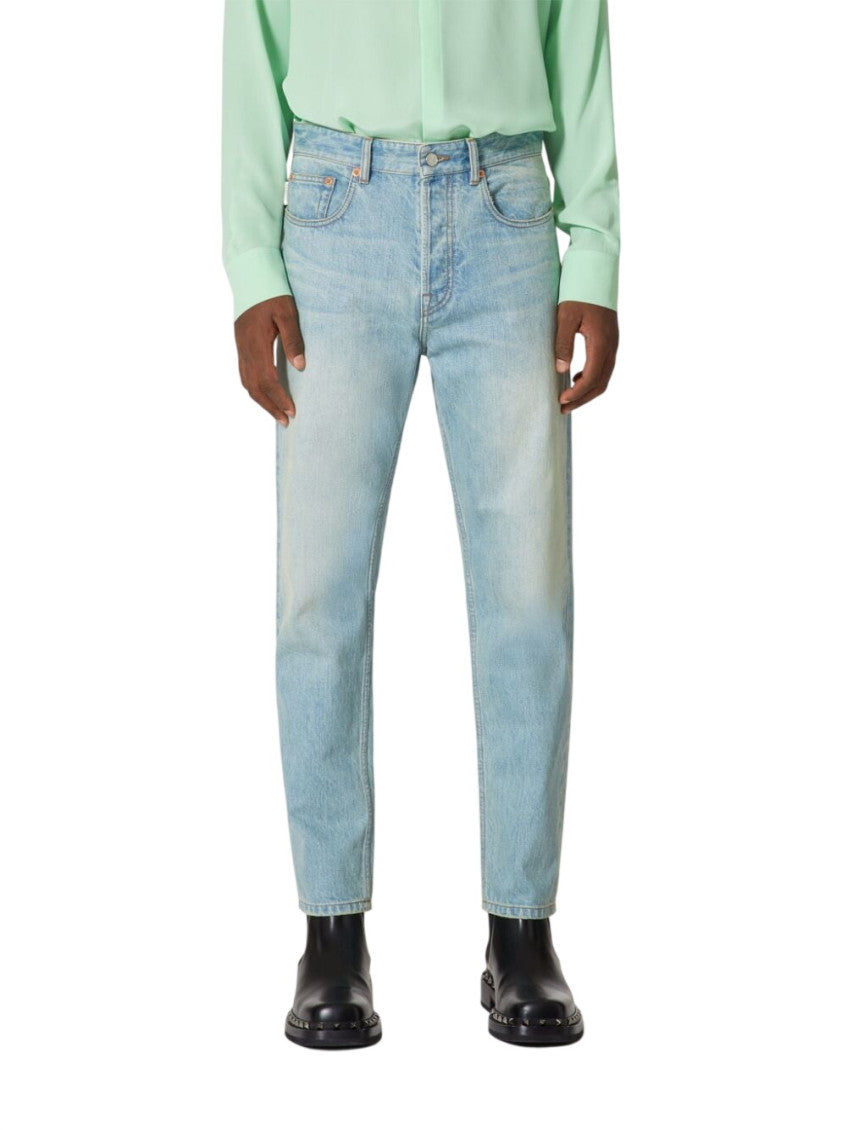 Light Blue Mid Rise Jeans 3