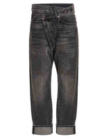 Grey Cross Over Denim Jeans 1