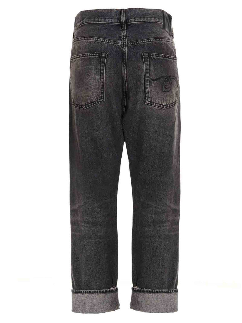 Grey Cross Over Denim Jeans 2