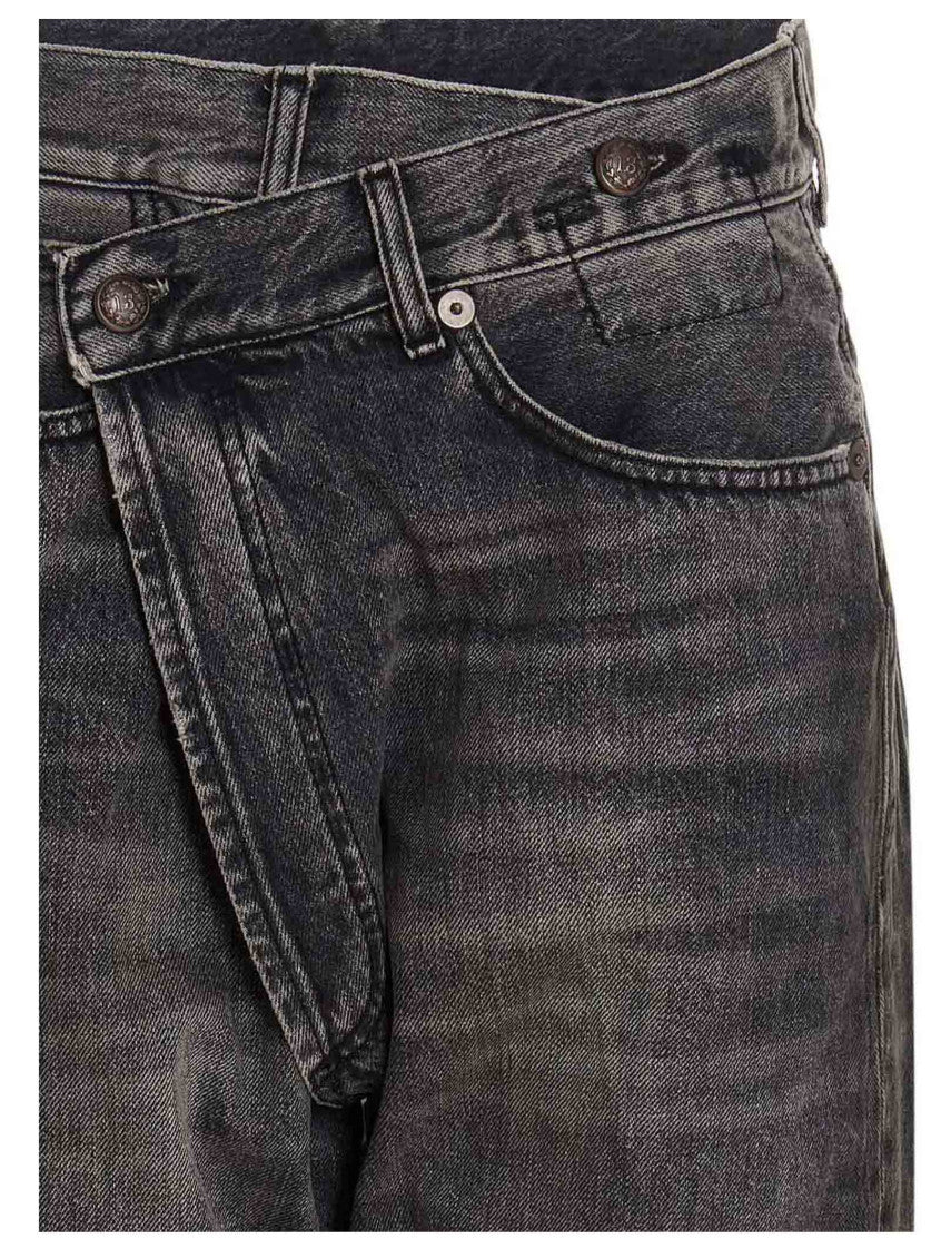 Grey Cross Over Denim Jeans 3
