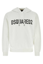 White Logo Print Hoodie 1