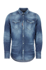 Blue Stretch Denim Shirt 1