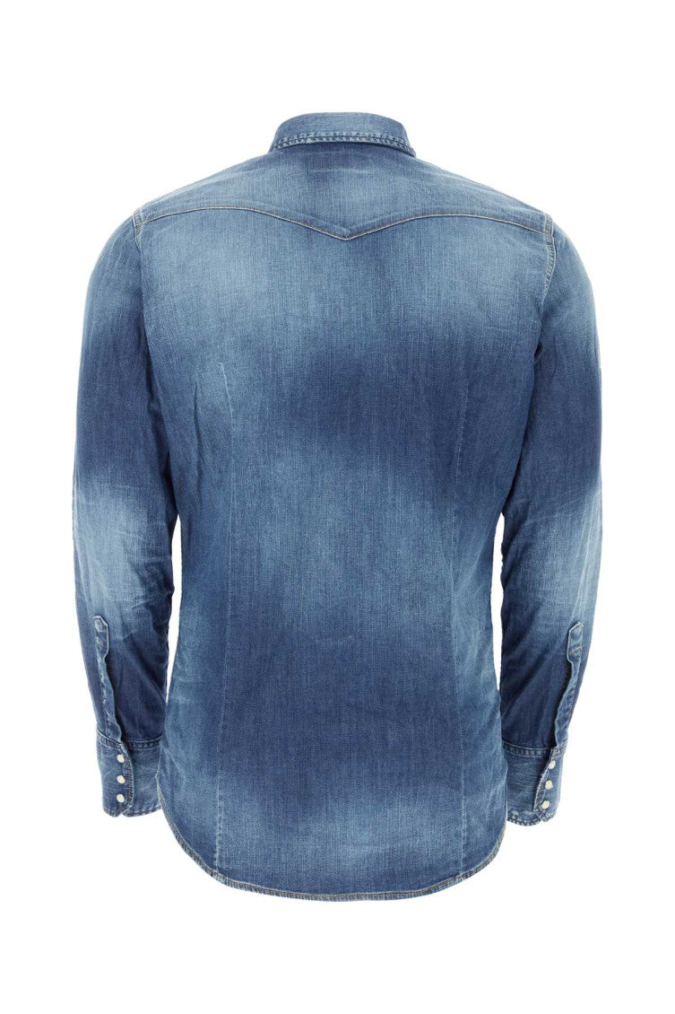 Blue Stretch Denim Shirt 2