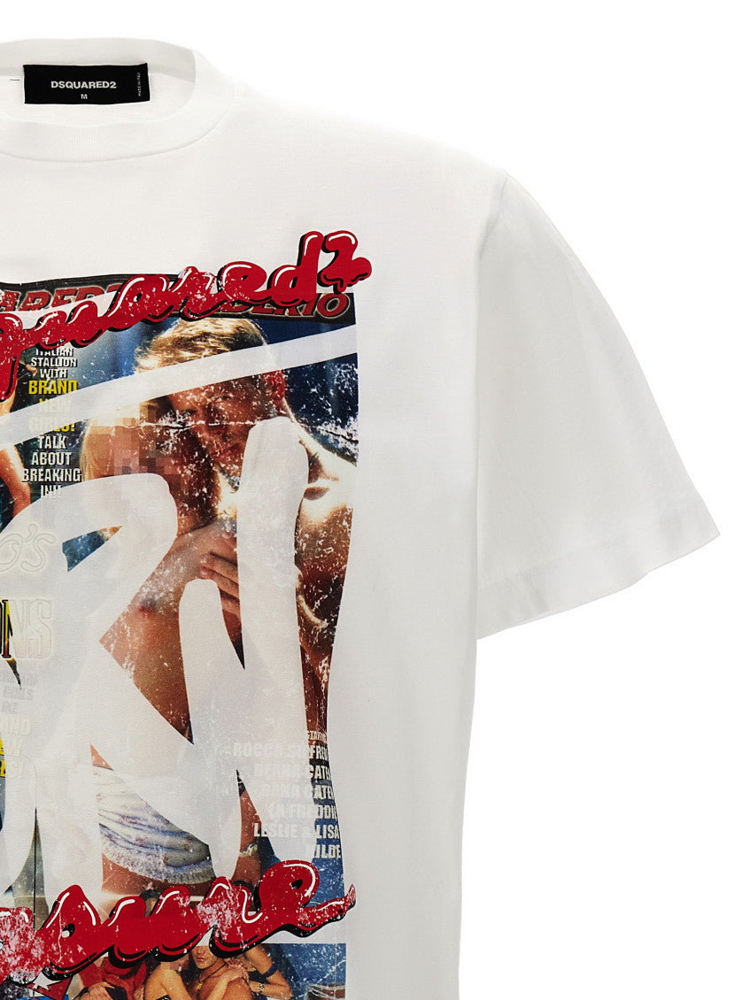 White Rocco Print T-shirt 3