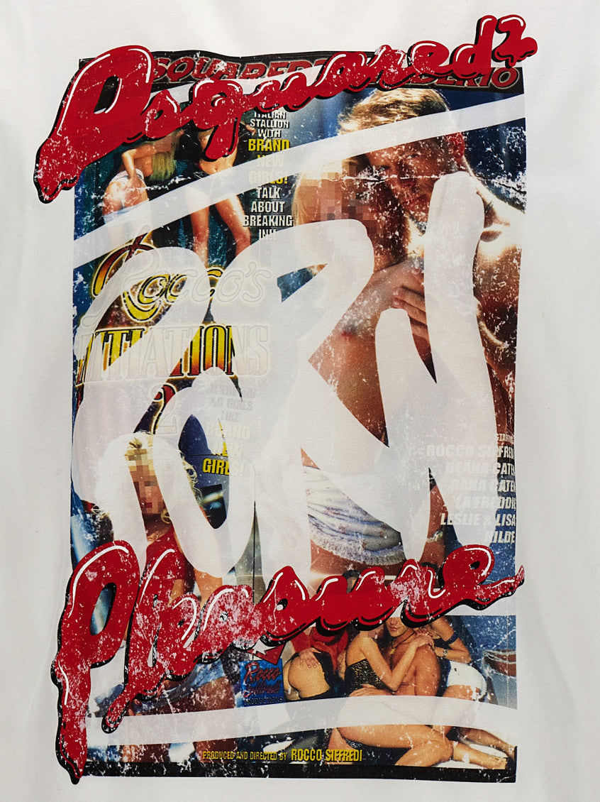 White Rocco Print T-shirt 4