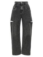 Black Cut-out Jeans 1