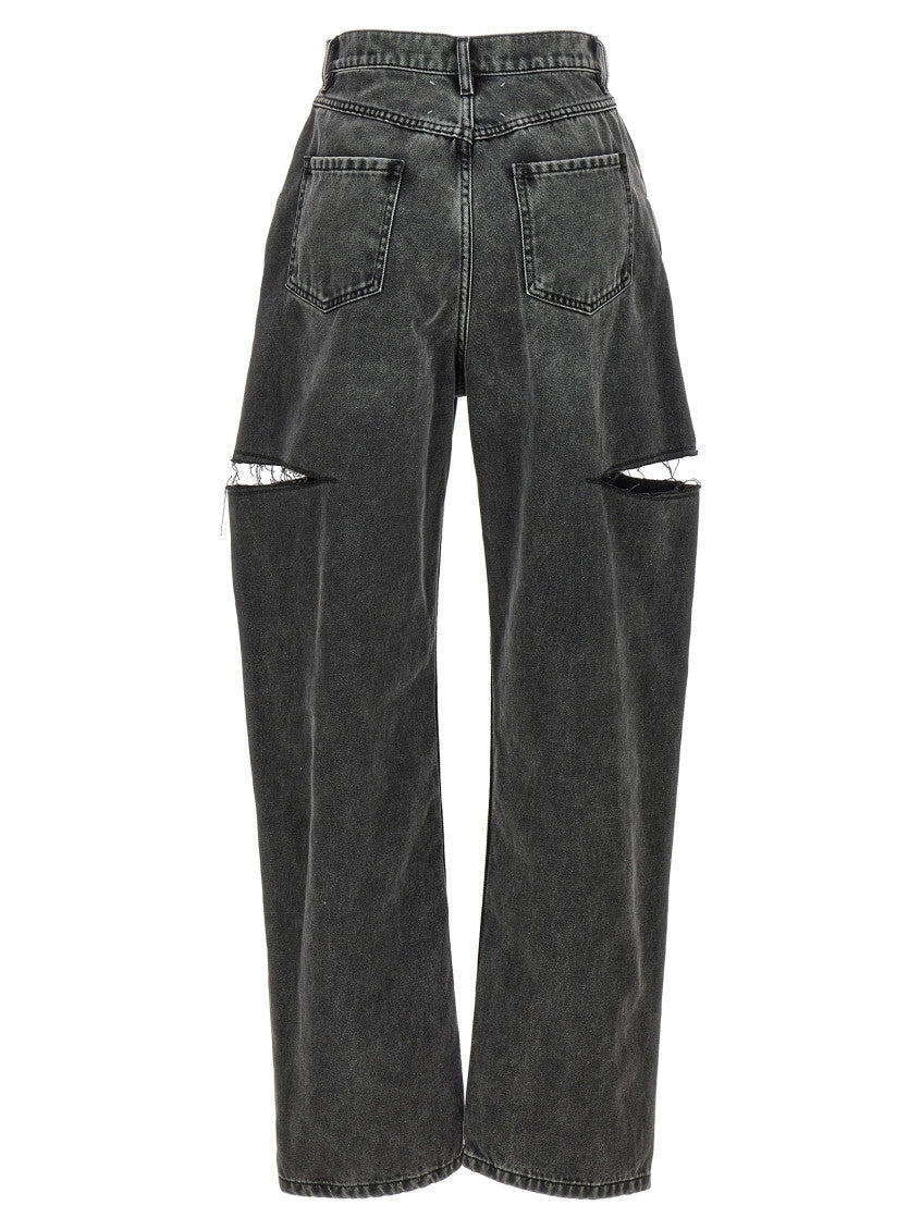 Black Cut-out Jeans 2