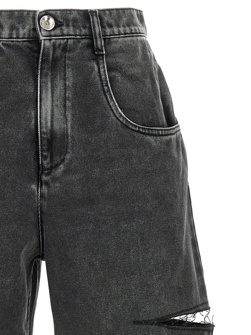 Black Cut-out Jeans 3