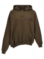 Brown Twisted Logo Hoodie 1