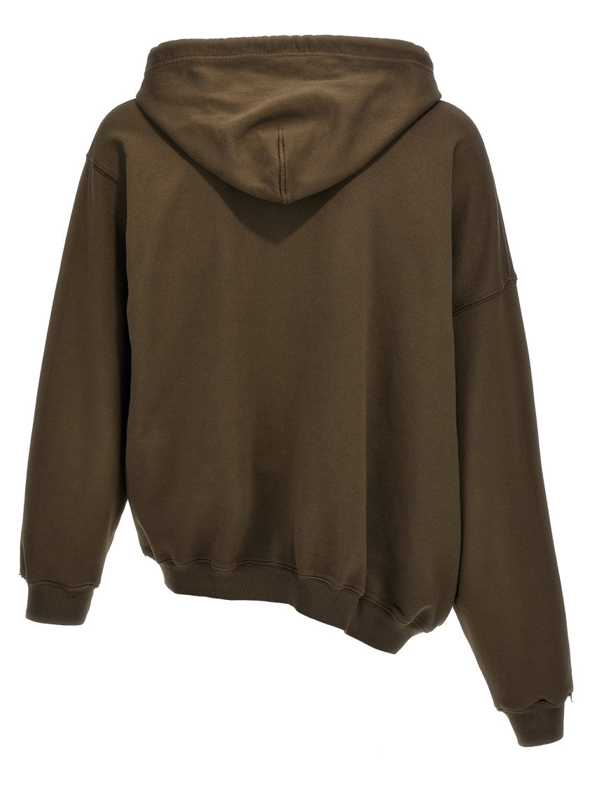 Brown Twisted Logo Hoodie 2