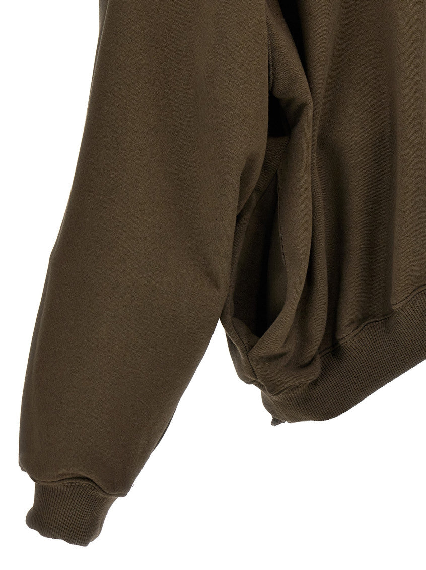 Brown Twisted Logo Hoodie 4