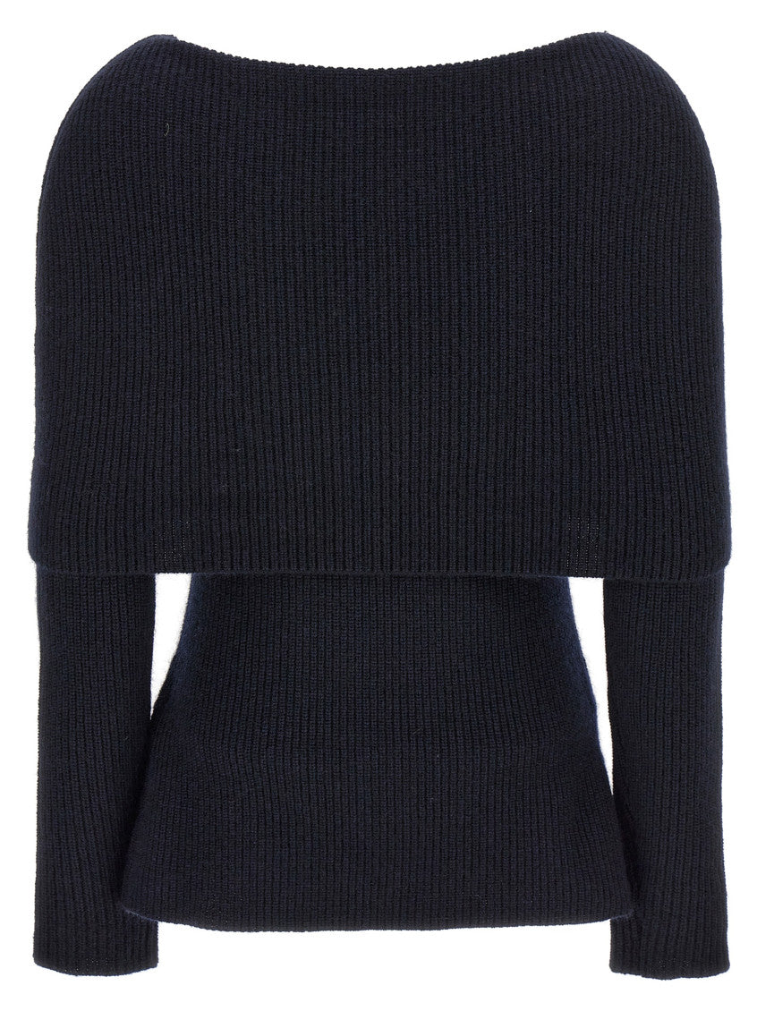 Blue Soft neckline sweater 2