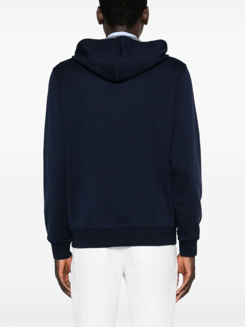 Dark Blue Zipped Hoodie 2