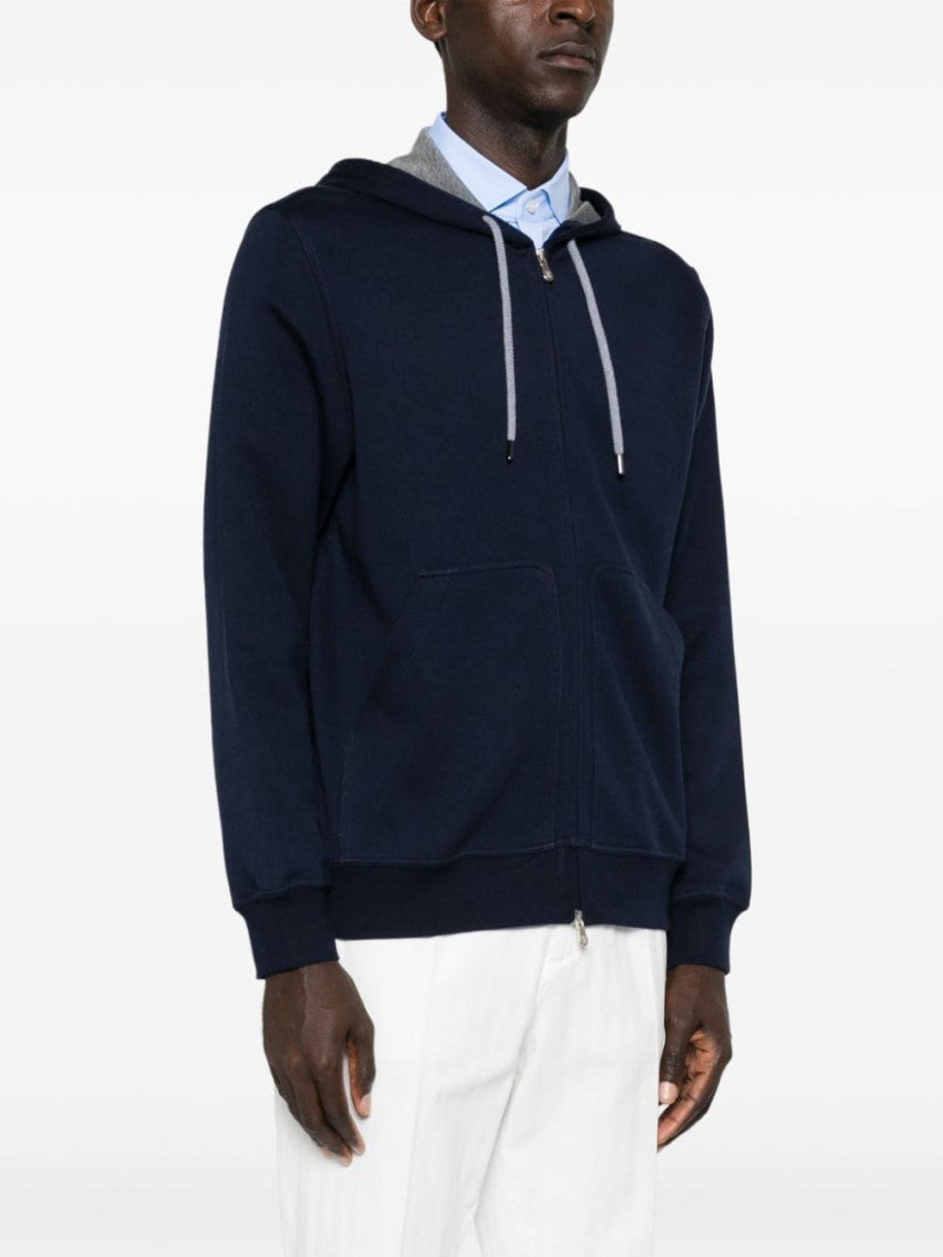 Dark Blue Zipped Hoodie 4