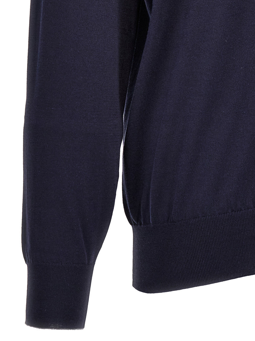 Navy Blue Cotton Sweater 4