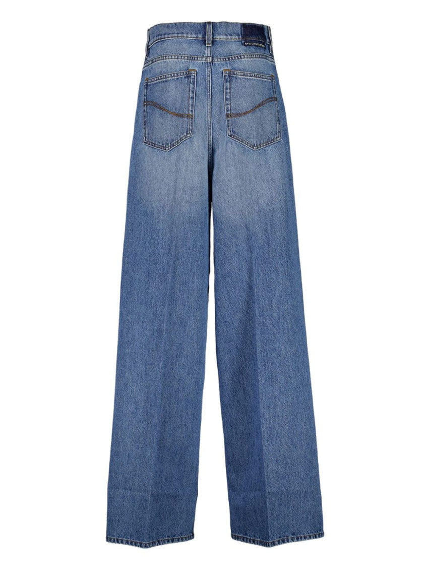 Blue Wide Leg Jeans 4
