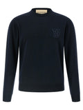 Blue Logo Embroidery Sweater 1