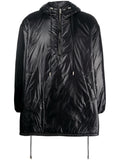 Black Solid Hood Jacket 1
