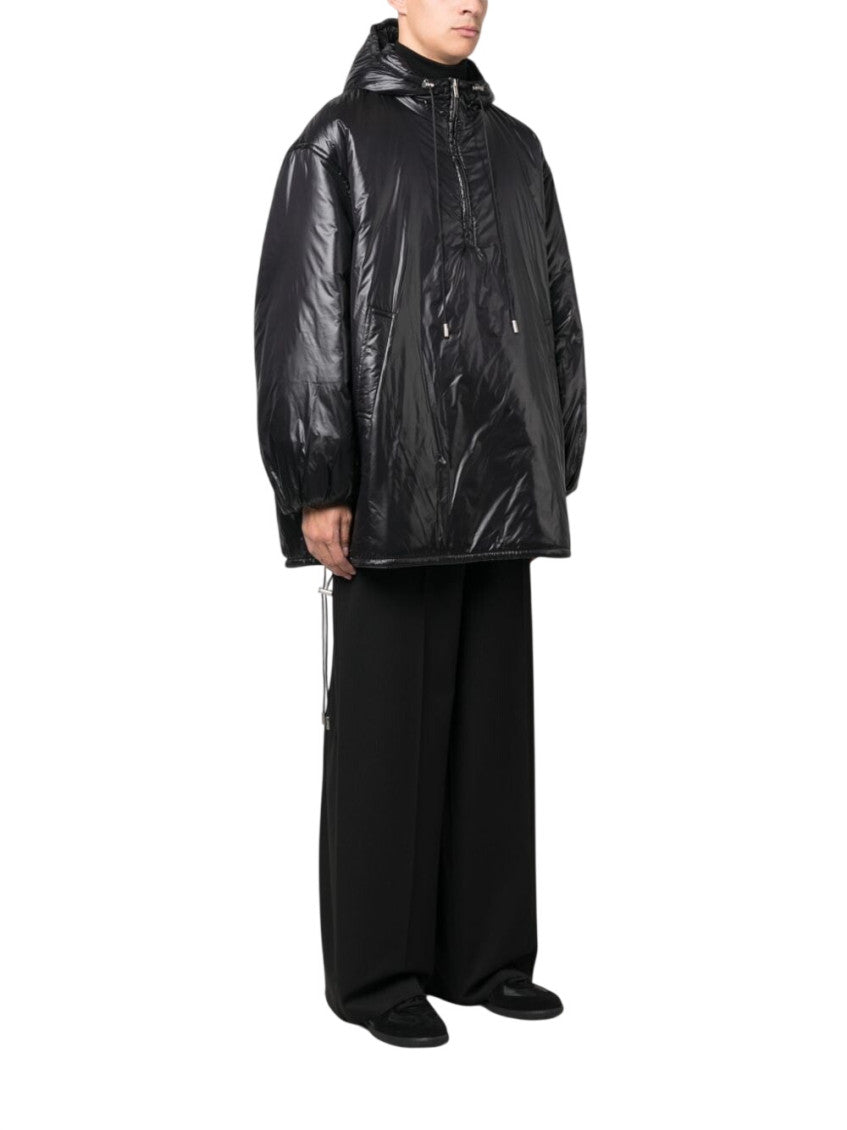 Black Solid Hood Jacket 3