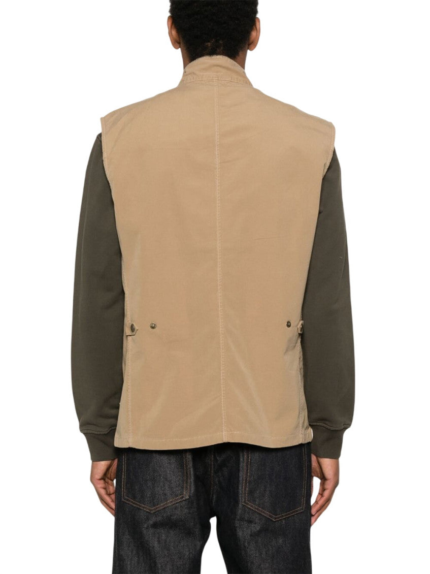 Beige Mock Collar Jacket 3