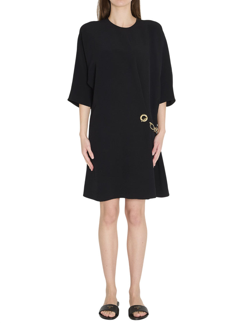 Black Round Neck Midi Dress 2