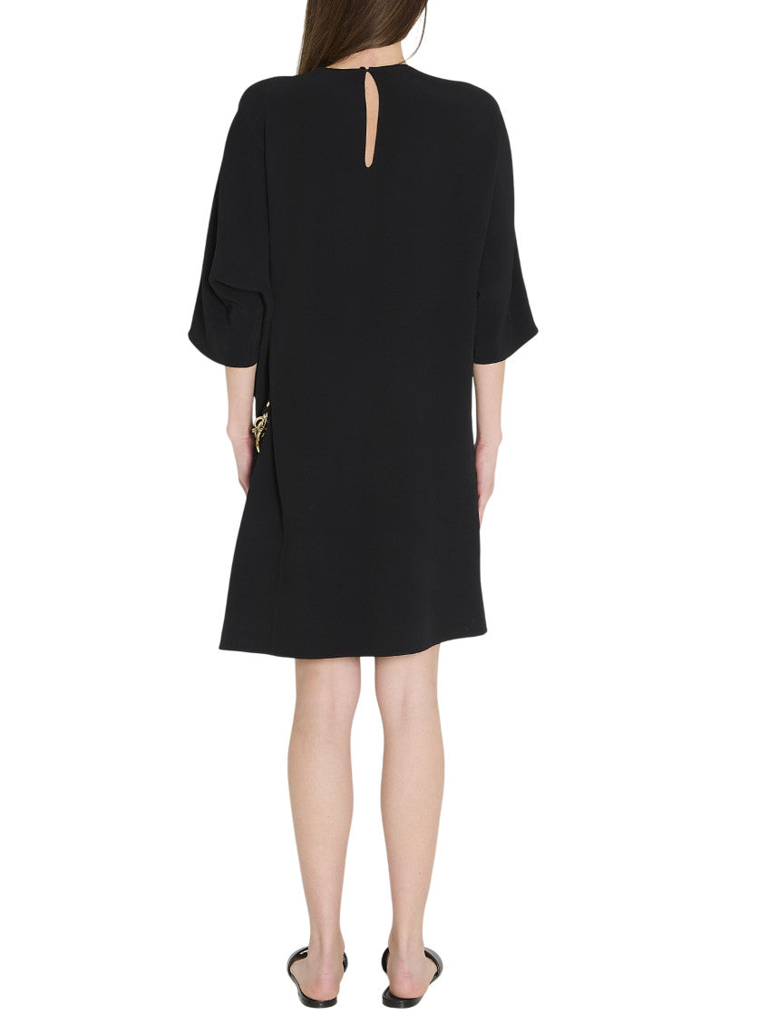 Black Round Neck Midi Dress 3