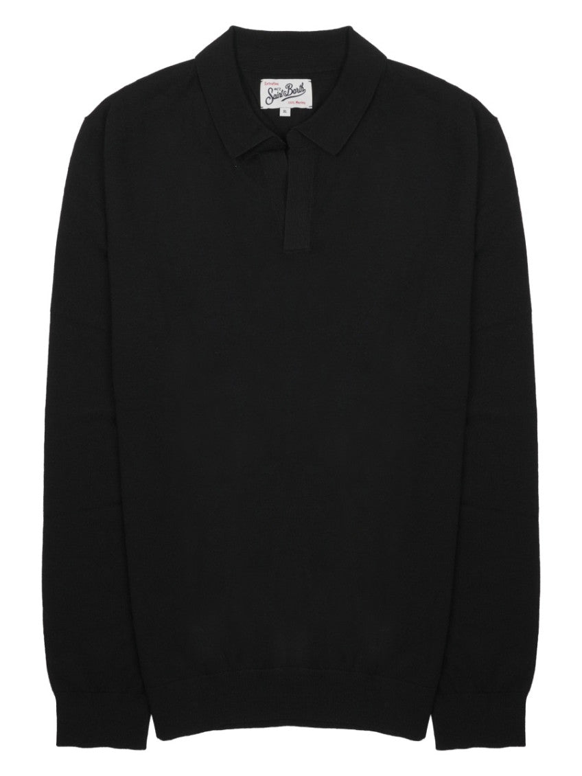 Black Solid Regular Polo 1