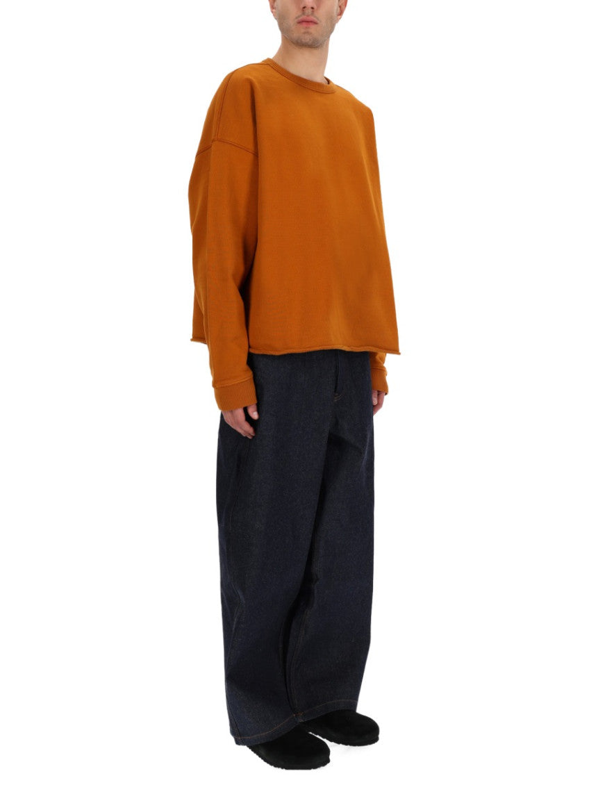 Orange Crew Neck Sweatshirt 2
