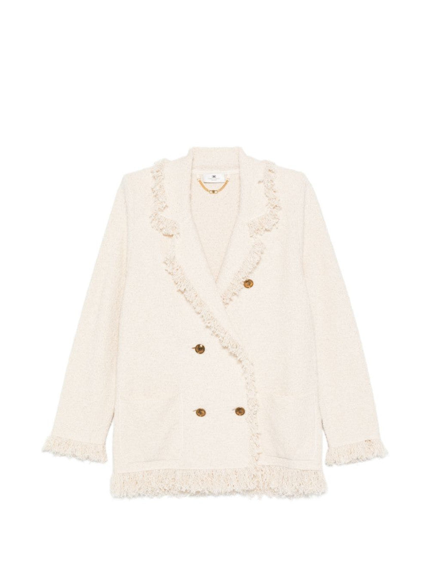 Off White Shawl Lapel Blazer 1