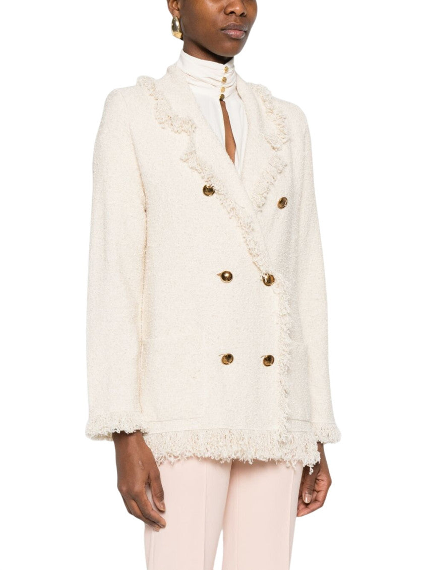 Off White Shawl Lapel Blazer 4