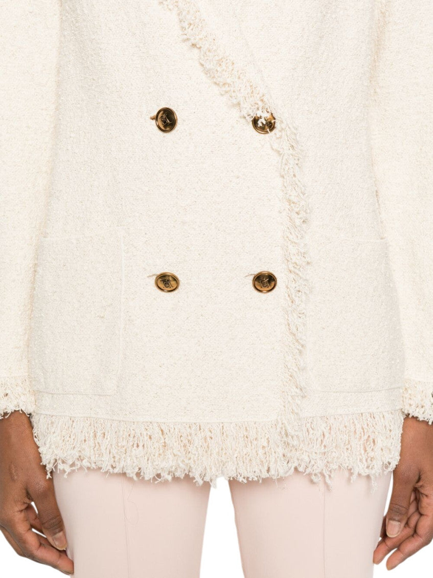 Off White Shawl Lapel Blazer 5
