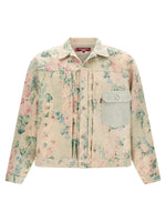 Beige Floral Print Jacket 1