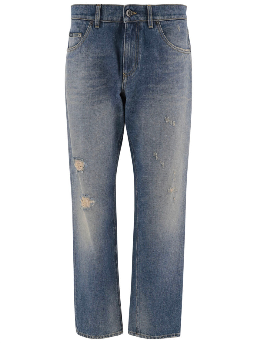 Blue Mid Rise Jeans 1