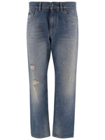 Blue Mid Rise Jeans 1