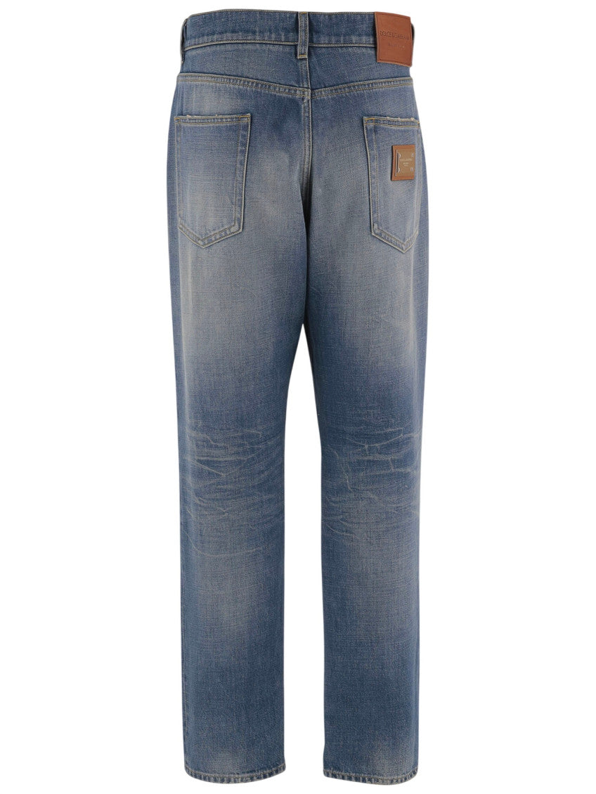 Blue Mid Rise Jeans 2