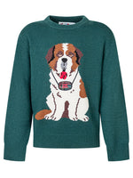 Kids Green Graphic Sweater 1