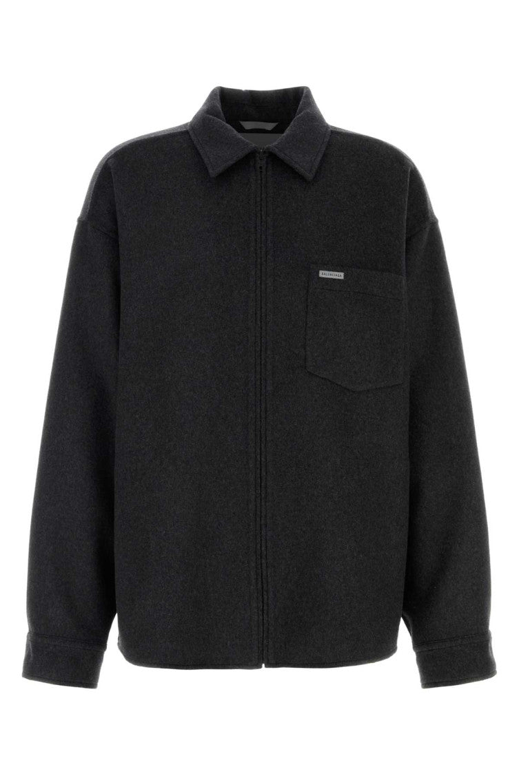 Dark Grey Oversized Overshirt 1