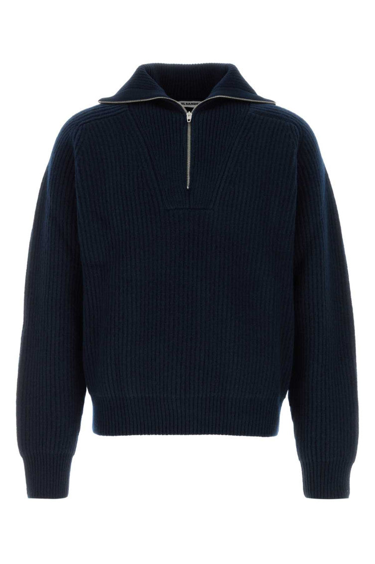 Navy Blue Knitted Sweater 1