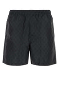 Black Printed Swim Shorts 1