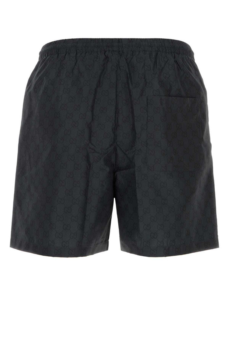 Black Printed Swim Shorts 2