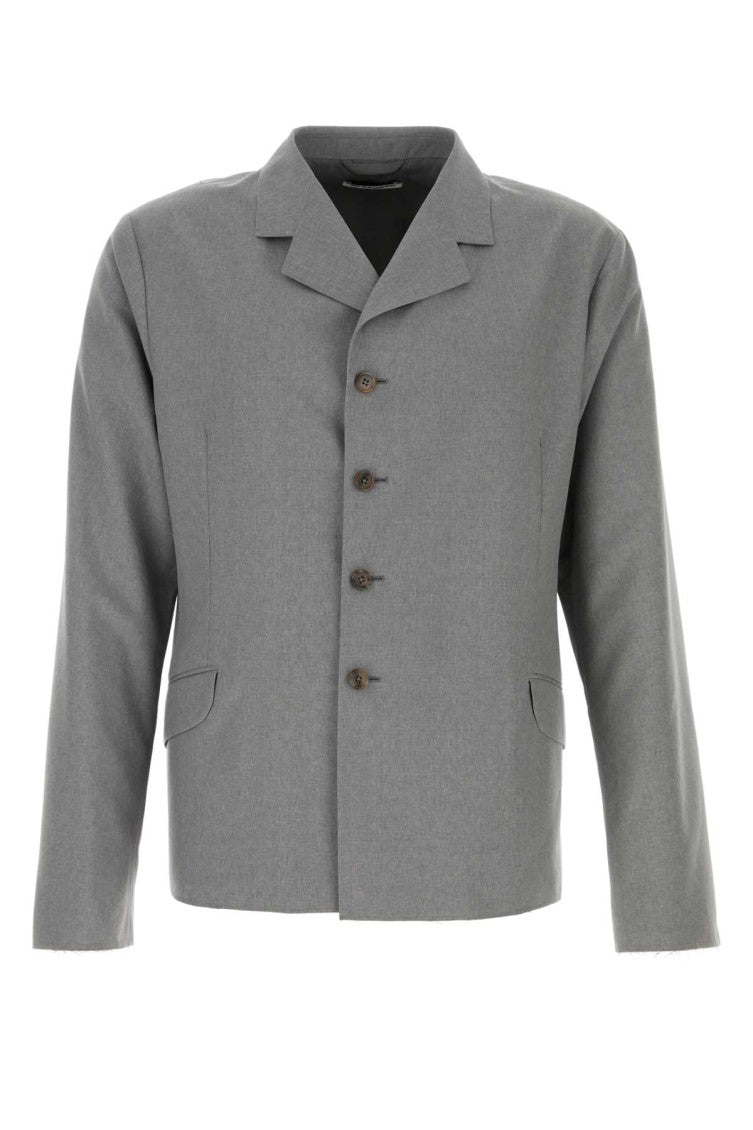 Grey Notched Lapel Jackets 1