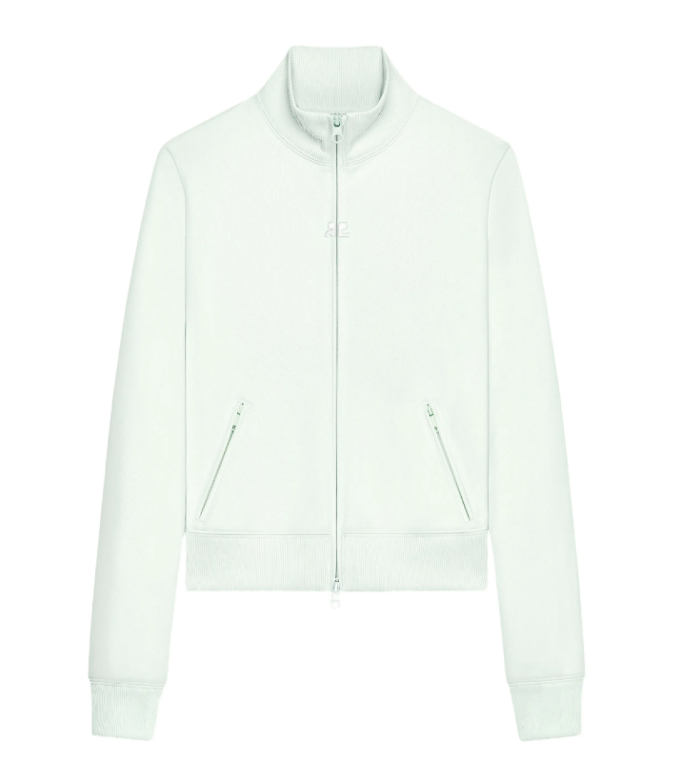 Light Green Mock Collar Jacket 1