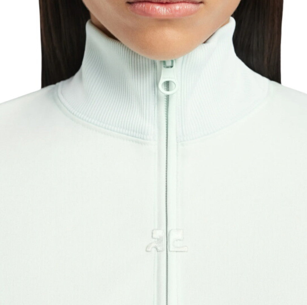 Light Green Mock Collar Jacket 4