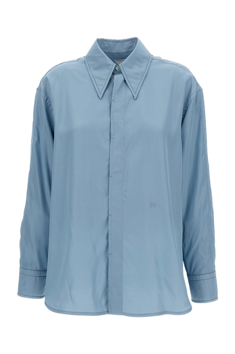 Light Blue Relaxed Solid Shirt 1