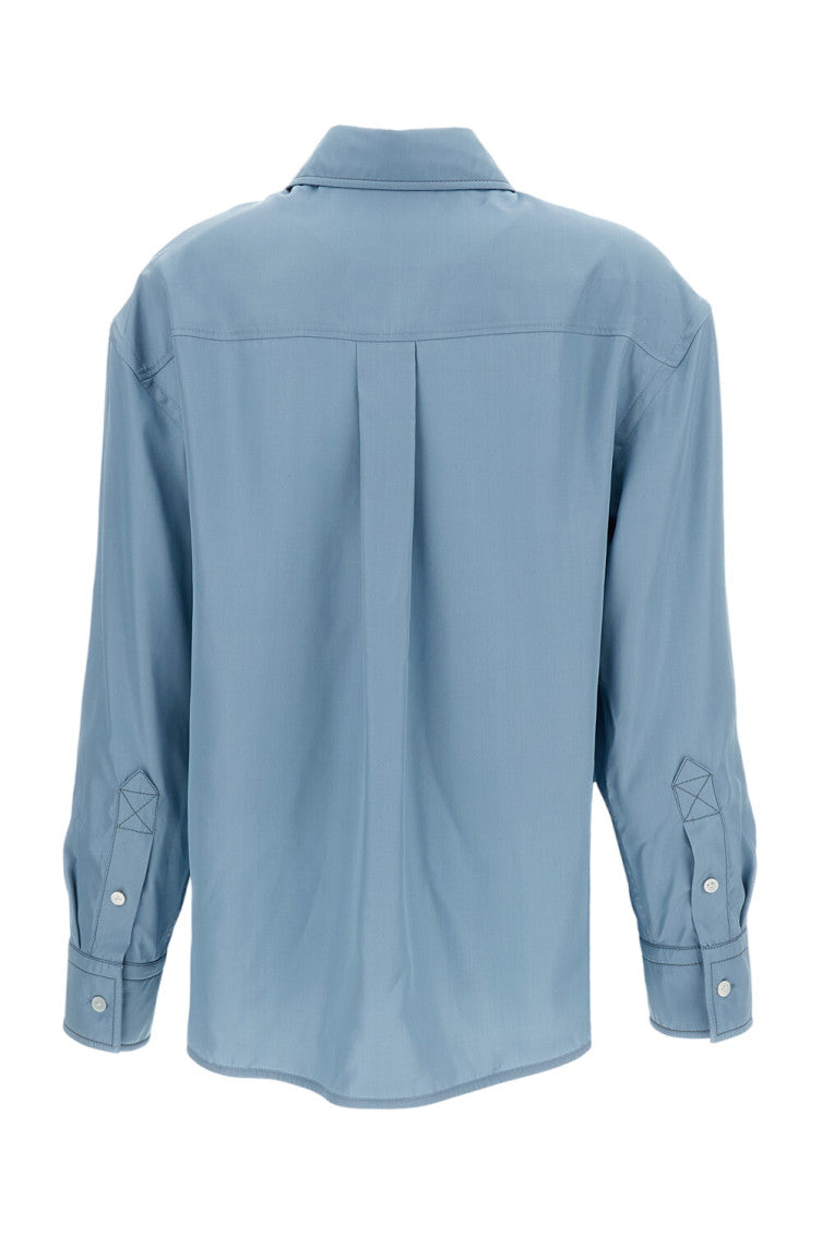 Light Blue Relaxed Solid Shirt 2